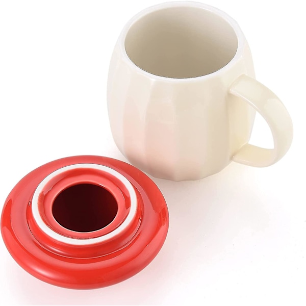 1 st Mugg i Svampform, Söt Svampkopp, Keramisk Svampkopp med Lock, Söt Kaffe Mugg Kawaii Mjölkkopp Kreativ Alla Hjärtans Dag Födelsedagspresent Svamp Dec