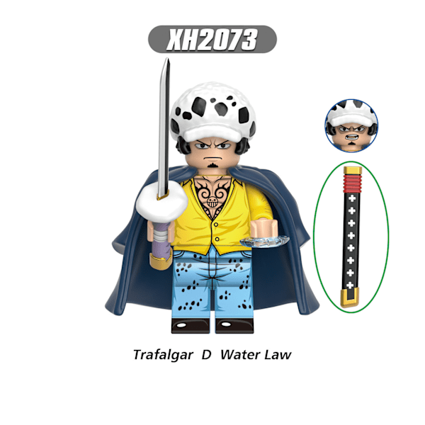 Byggklossar för barn X0357 Luffy, Zoro, Sanji, Stor Björn, Saborelli, byggklossar, pojkar