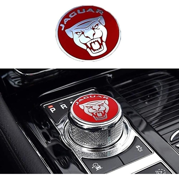 Emalj Jaguar Röd För Jaguar Tuning Växelspak Trim Dekal Xf Xe Xjl F-pace Center Växelspaksknopp Skydd Glitter