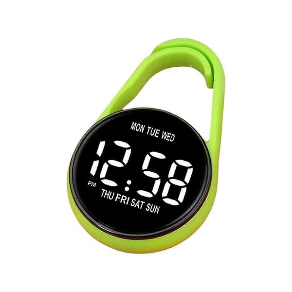 Digitaalinen taskukello kosketusnäytöllä, vedenpitävä, yövalo, vi Fluorescent green
