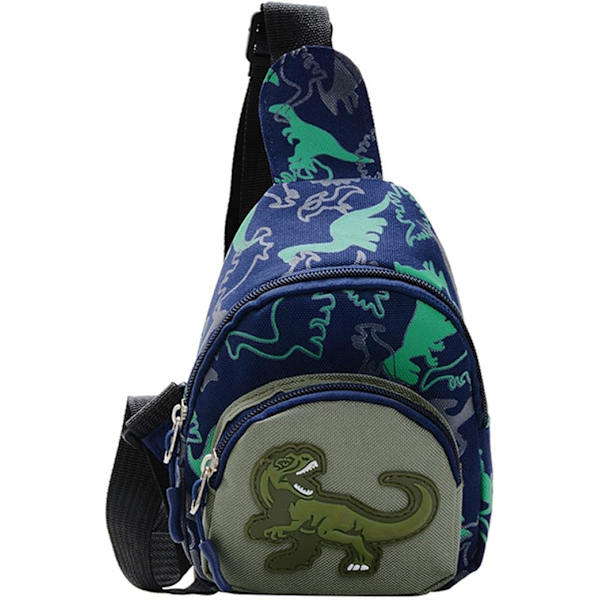Lærredspose med læderhåndtag skuldertaske, crossbody taske til børn, tegneserie rygsæk, mavetaske, udendørs, vandring