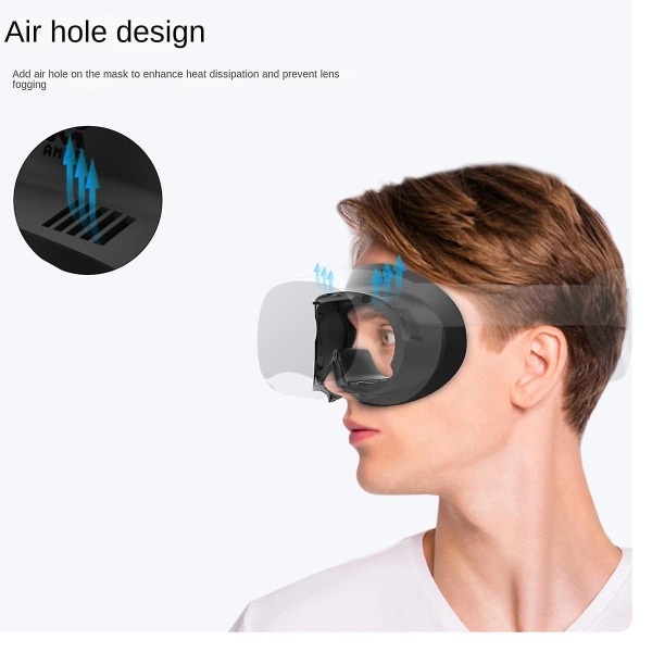 AMVR OOM nahkanaamari PICO 4 VR -kuulokkeiden nahkanaamarille, pestävä hienkestävä nahkainen cover vaihto Black