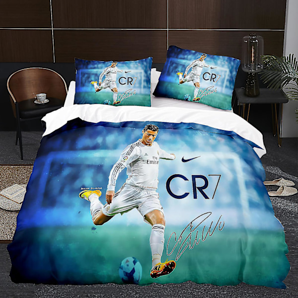 Player K3# 3D Three Piece Set Size Soccer Serie C Ronaldo Quilt Cover Home Textile