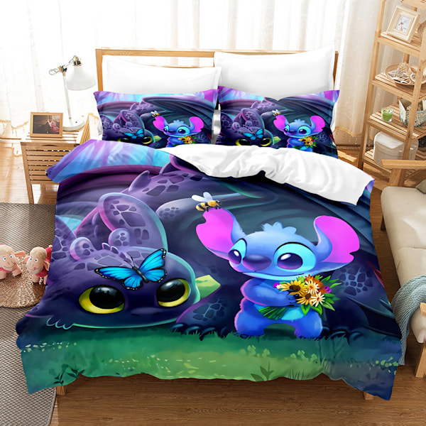 25 nya Stitch tredelade sängkläder hemtextilier täcke örngott