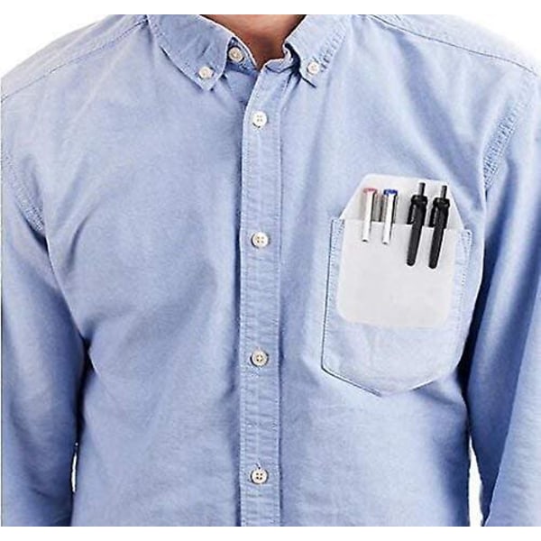 6 kpl paidan taskusuoja kynävuotoja varten, kouluun, sairaalaan, Officewhite