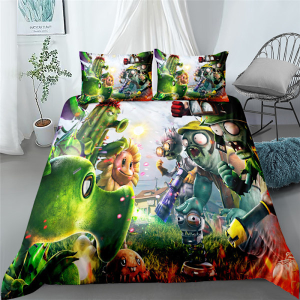 Plants vs. Zombies 3D digitaltryckt sängklädesset