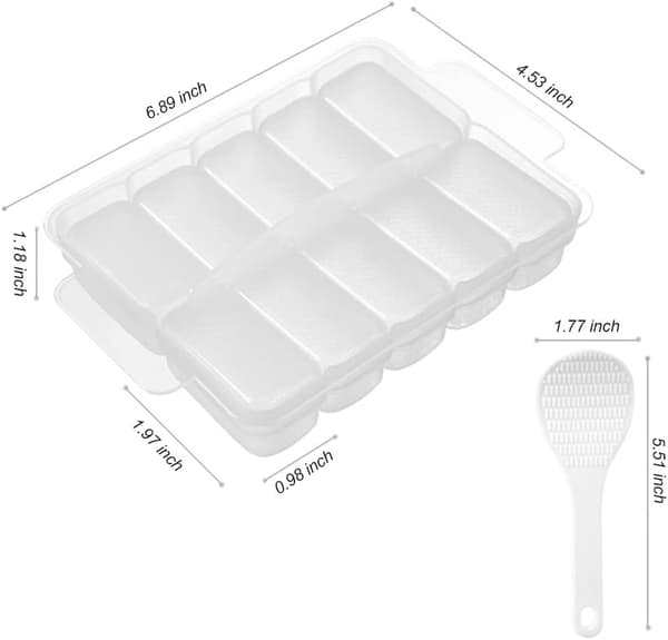 10 i 1 Mini Japansk Onigiri Sushiform, Nigiri Bento Risbollsform Rektangulär Sushimaskin