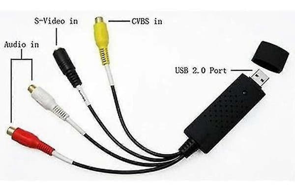 USB RCA VHS til PC Adapter, Videoopptakskort for Overvåking
