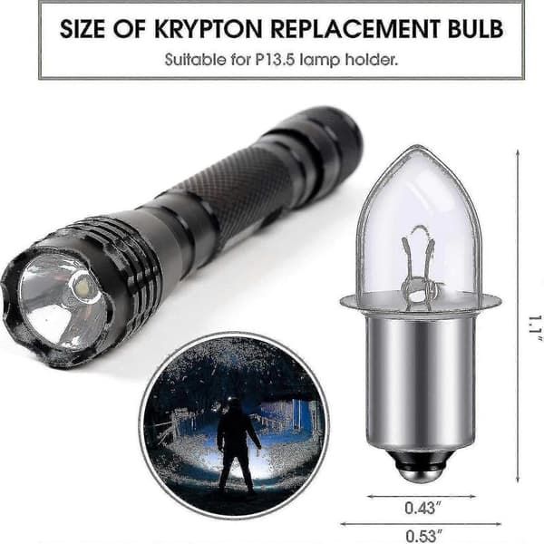 Krypton-vaihtolamppu bajonettikannalla 3D/4D-taskulampuille, 6 V 0,75 A, 3 kpl 3