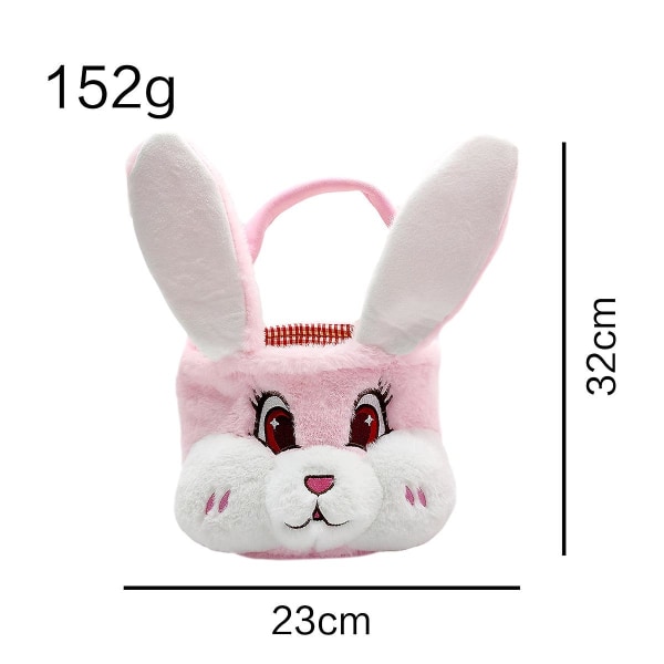 Påskkorg i plysch med ko Pink rabbit