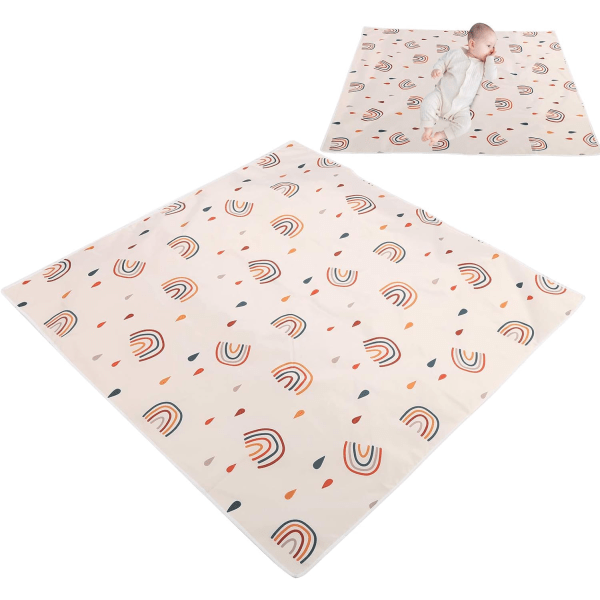 110*110cm Baby Matstolsmatta Tvättbart golvskydd Vattentät matta under barnstol Golvskydd för under barnstol