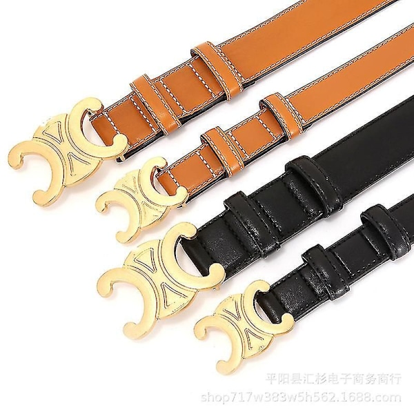 Double C Arc de Triomphe Bælte til Kvinder 2.5CM width camel