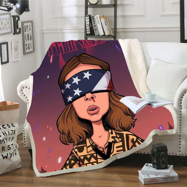 Stranger Things 3D-tryckt ullfilt, flanell, 70*100 15