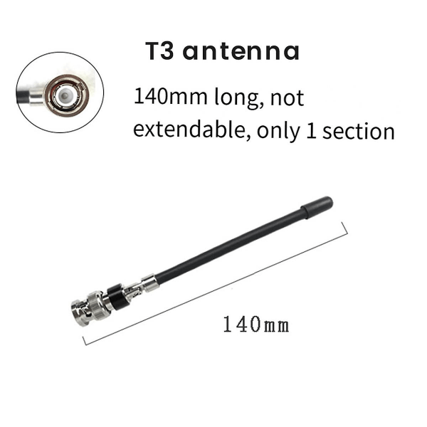 Microphone T3 Antenna for SLX24/SM58 BETA58A SLX4 Wireless Receiver Black