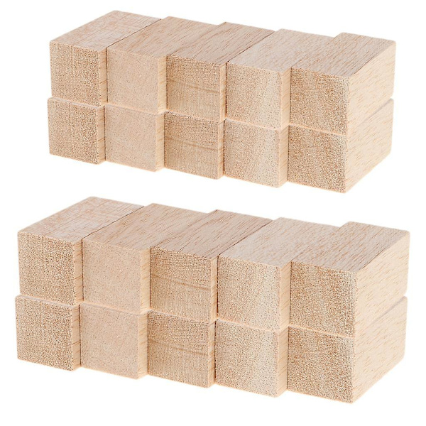 20st Balsa Wood Blocks Gör-det-själv-modellering Craft Pine Wood Arbetsmaterial