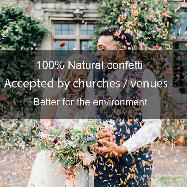 12 pakker naturlig bryllupskonfetti kaster tørkede blomsterblader, biologisk nedbrytbare rosebladkonfetti bryllupsfestdekorasjon