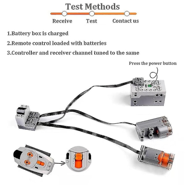 Moc Power Functions Motorpakke M/l/xl/servo Motor Mould King Forbedret Aa Aaa Batteriboks Tekniske Deler Diy Bil Lastebil Power Up 4 Servo red