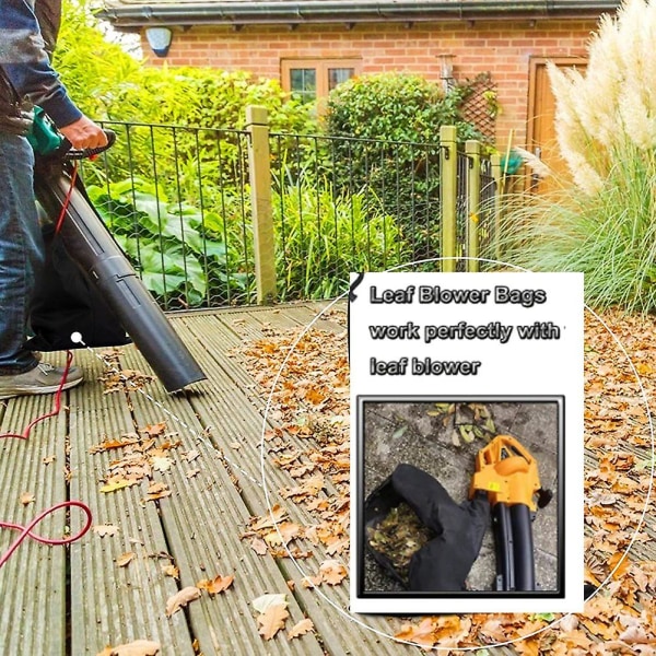 Leaf Blower Bag Zippered Bottom Dump Leaf Blower Vacuum Bag Collect Leaf For Garden Lawn Fits Blowe