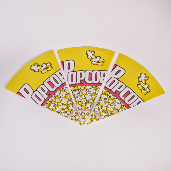100 kpl Popcorn-paperipussit kapenevilla kärjillä Kartion muotoiset herkkupussit Popcorn-karkeille