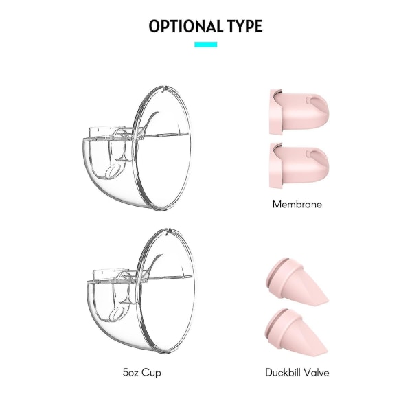 Youha Elektrisk Bröstpump Ersättningstillbehör Inkluderar 2 st Anknäbbsventil Mjuk Matkvalitet Duckbill Valve