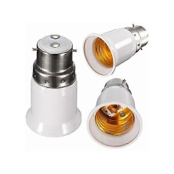 B22 Bajonettpære-adapter til E27 Edison Skruelampeomformerholder 10 stk