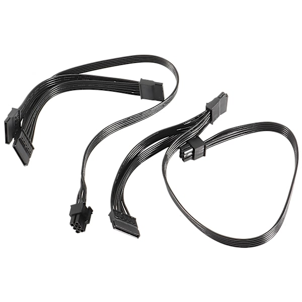 2 stk 6-pin til 3x SATA-driver strømkabel for EVGA Supernova 650 750 850 1000 1600 2000 G2 G3 P2 T2