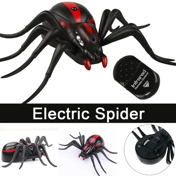 Fjärrkontroll Spider Leksaker Med Led Ljus För Barn Presenter Halloween Party Dekoration Rekvisita
