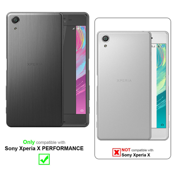 Sony Xperia X PERFORMANCE Handy Hülle Cover Etui - med standfunksjon og kartfach COFFEE BROWN Xperia X PERFORMANCE