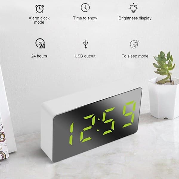 LED Alarm Clock Digital Alarm Clock Clock Calendar Snooze Alarm Clock Clock