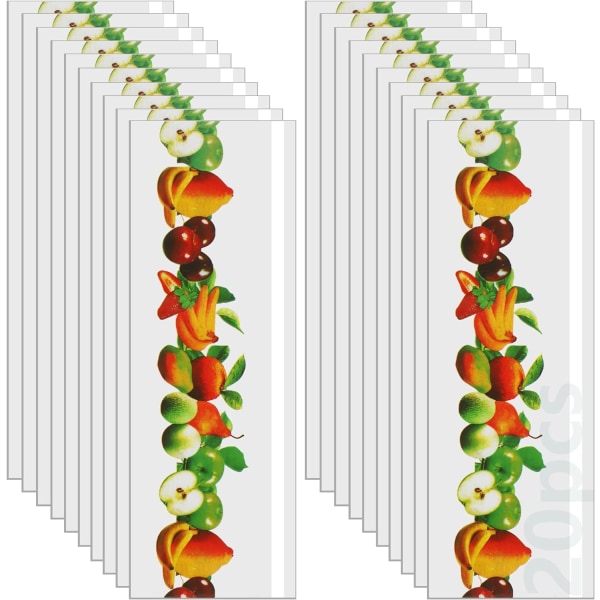 20-paknings fluefelle-klistremerker, innendørs klebrige fluefeller, gjennomsiktig fluefelle for vanntette husfluer