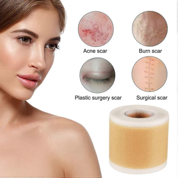 4 cm silikone arfjernelsestape efter operation ar behandlingsark smertefri arreparationsbandage, længde Multicolor Nude