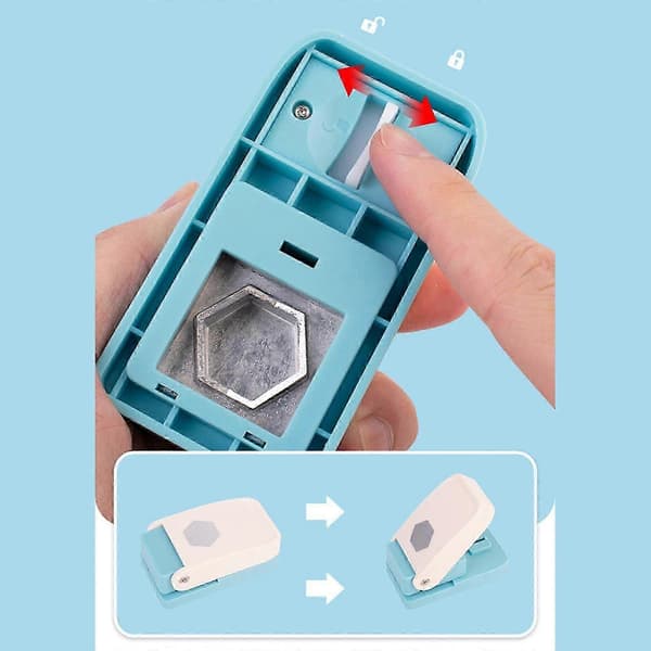 Fanehull Løsblad Separator Etiketthull Tungt Gavepapir Hulling Hexagonal