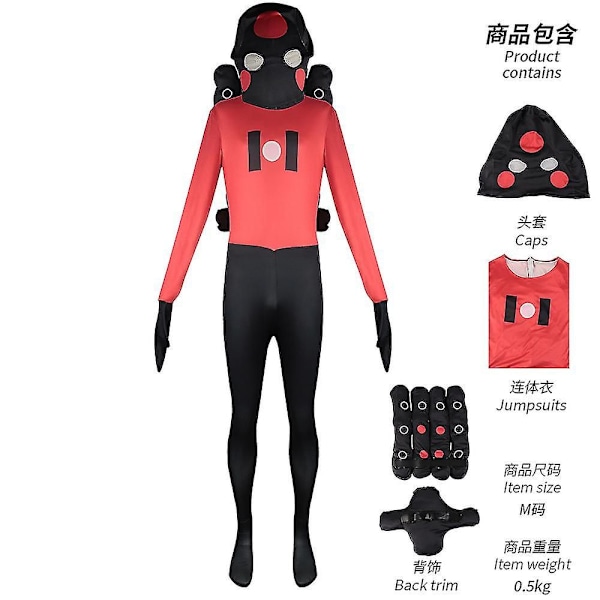 Skibidi Toilet Cosplay Kostume Højttaler Mand Camcorder Mand Tv Mand Cosplay Skibidi Toilet Kostume Spil Tøj Sæt Maske Barn Voksen Titan Speaker Man Onesie 120