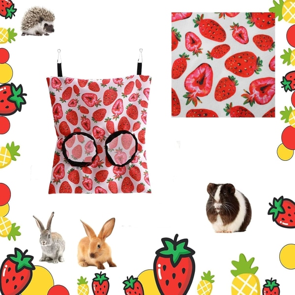 stk (rosa og grønn) høypose, kaninhøymater, kaninmater, H