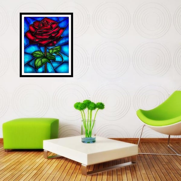 Flower 5d Diy Diamond Paint Broderi For Cross Craft Stitch Kit Home Wall Deco