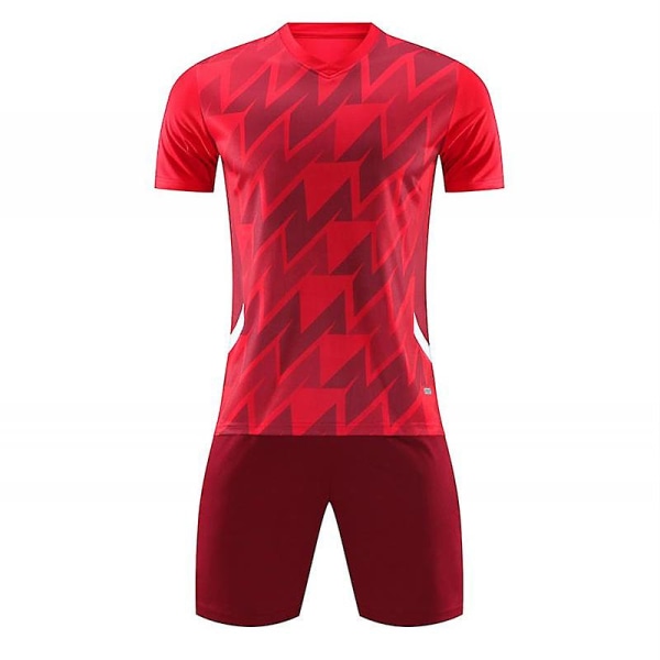 Uusi muoti jalkapallopaidat aikuisille ja lapsille jalkapallo T-paita ja shortsit pojille futbolharjoituspuvut juoksuurheiluvaatteet 2XL 2XL Red(77666)