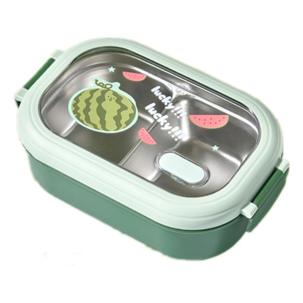 1000ml Lunsjboks Mikrobølgeovn Stor kapasitet Varmebestandig rom Fruktutskrift Student Bento Box Company Bruk Tianyuhe Green
