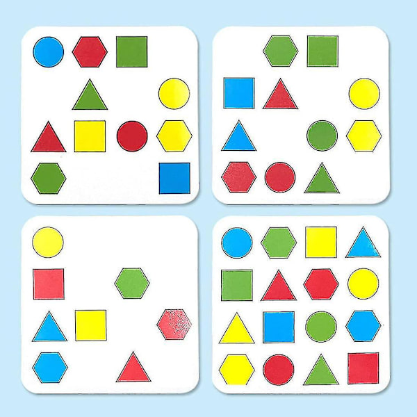Form Matching Game, Puslespil Form Farve Matching Brætspil, Forældre-barn Interaktivt Brætspil,