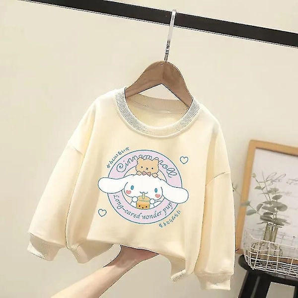Sanrio Kawaii Pehmeä Villapaita Lasten Cinnamoroll Neulepusero Lasten Anime Sarjakuva Pitkähihainen Toppi Tyttöjen Urheiluvaatteet 130 Yellow