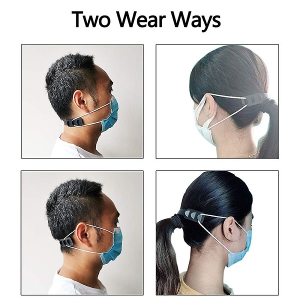 5 stk maskestroppforlenger Justerbar ørebeskytter for masker, antiskli ørekrok