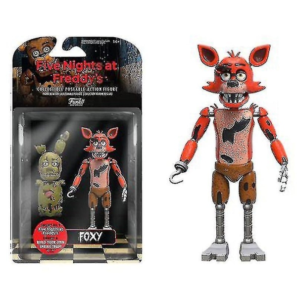 Fnaf Security Breach Action Figurer Rörliga leder Bonnie Foxy Freddy Chica Anime Figur Pvc modell Leksaker [ege] Blacklight 5.5cm1