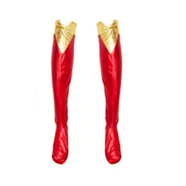 Voksen Superhelt Kostume Kjole Sko Dæk Sæt Supergirl Superhelt Halloween Kostume A X Leg sets XL