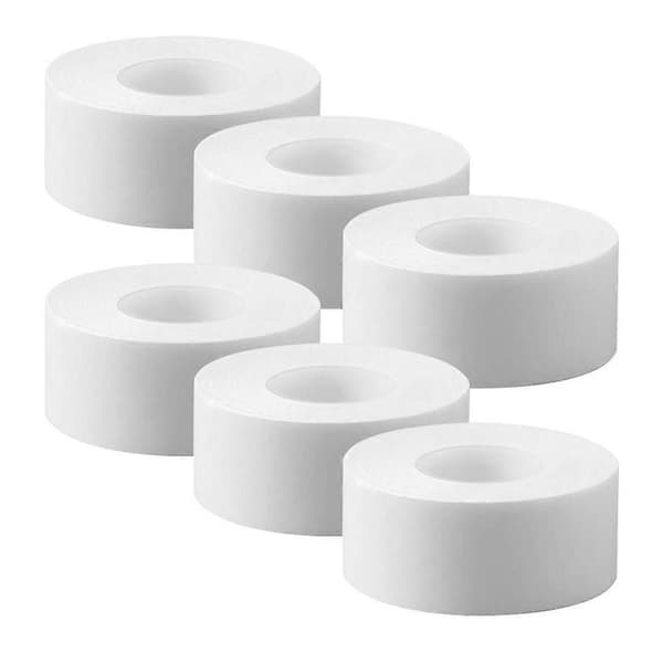 6 rullar självhäftande svetttape kragskydd engångs skjortsvettfoder 5 meter White 500.00X2.50X0.10CM