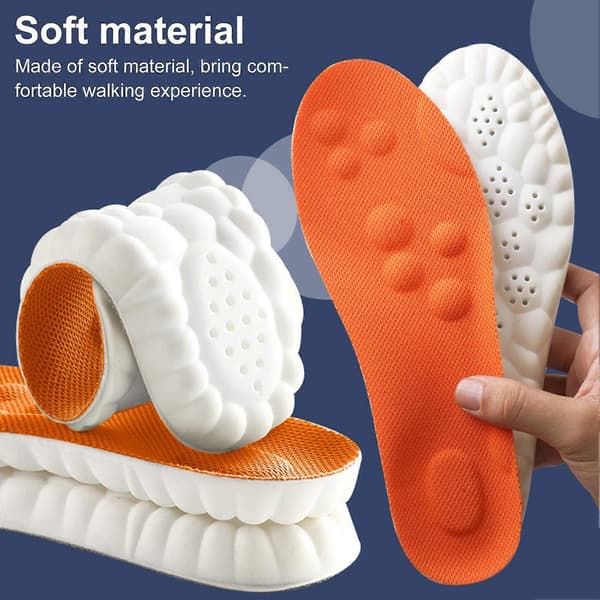 4D Cloud Comfort-innleggssåler - Hålfotsstøtte og Støtdempende - for menn og kvinner Grå Grey 41-42