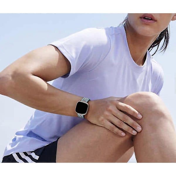3-pack elastiska nylonarmband kompatibla med Fitbit Versa 3/Sense