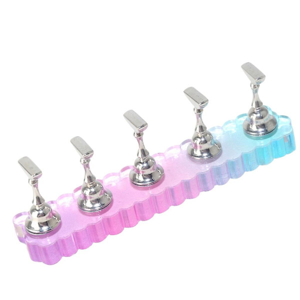 Magnetisk nagelövningsställ Manikyrverktyg Akryl nagelspetsställ Diy nagelkonst JT10