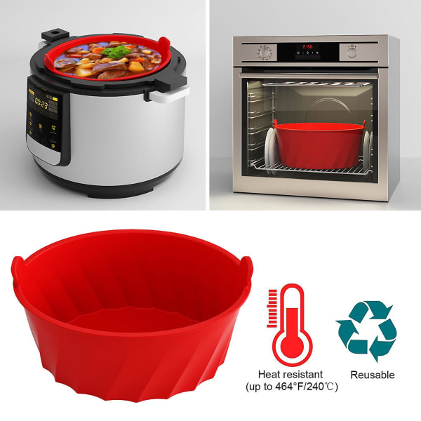 Uudelleen käytettävä silikoninen hidas keittolevy Turvalliset ruoanlaittoratkaisut Elintarvikelaatuiset tarttumattomat kattilatarvikkeet Red