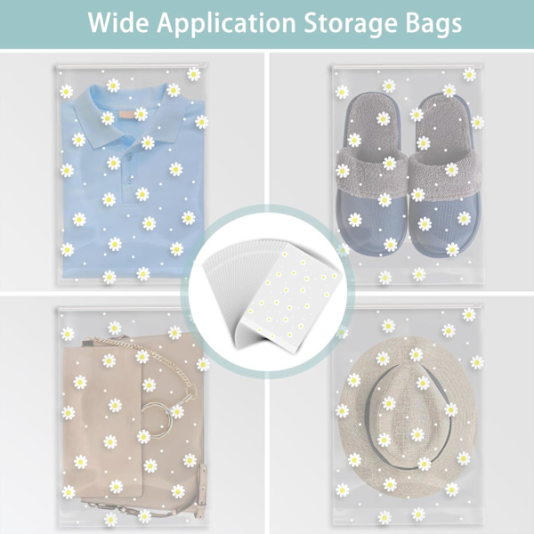30 stk gjenbrukbare Ziplock-poser, 40×30 cm stor plastsykehuspose, vanntette oppbevaringsposer for reiser, klesoppbevaringsposer, reiseveskeorganisator