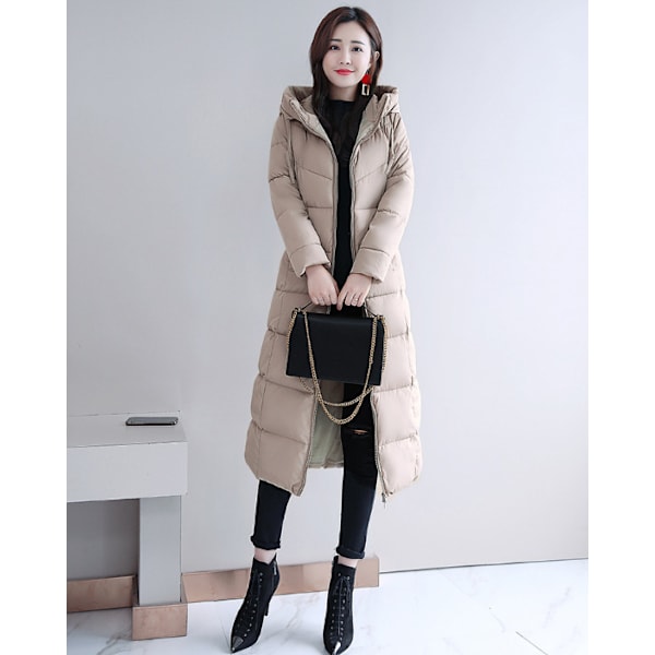 Naisten Puuvilla Takki Talvi Takki Parka Alas Puuvilla Parka Takki Naisten Pehmustetut Puffer Takit Ulkovaatteet khaki M