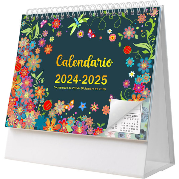 Skrivebords kalender 2024-2025 Kalender 2024-2025 September 2024 - December 2025, 20 x 20,5 cm